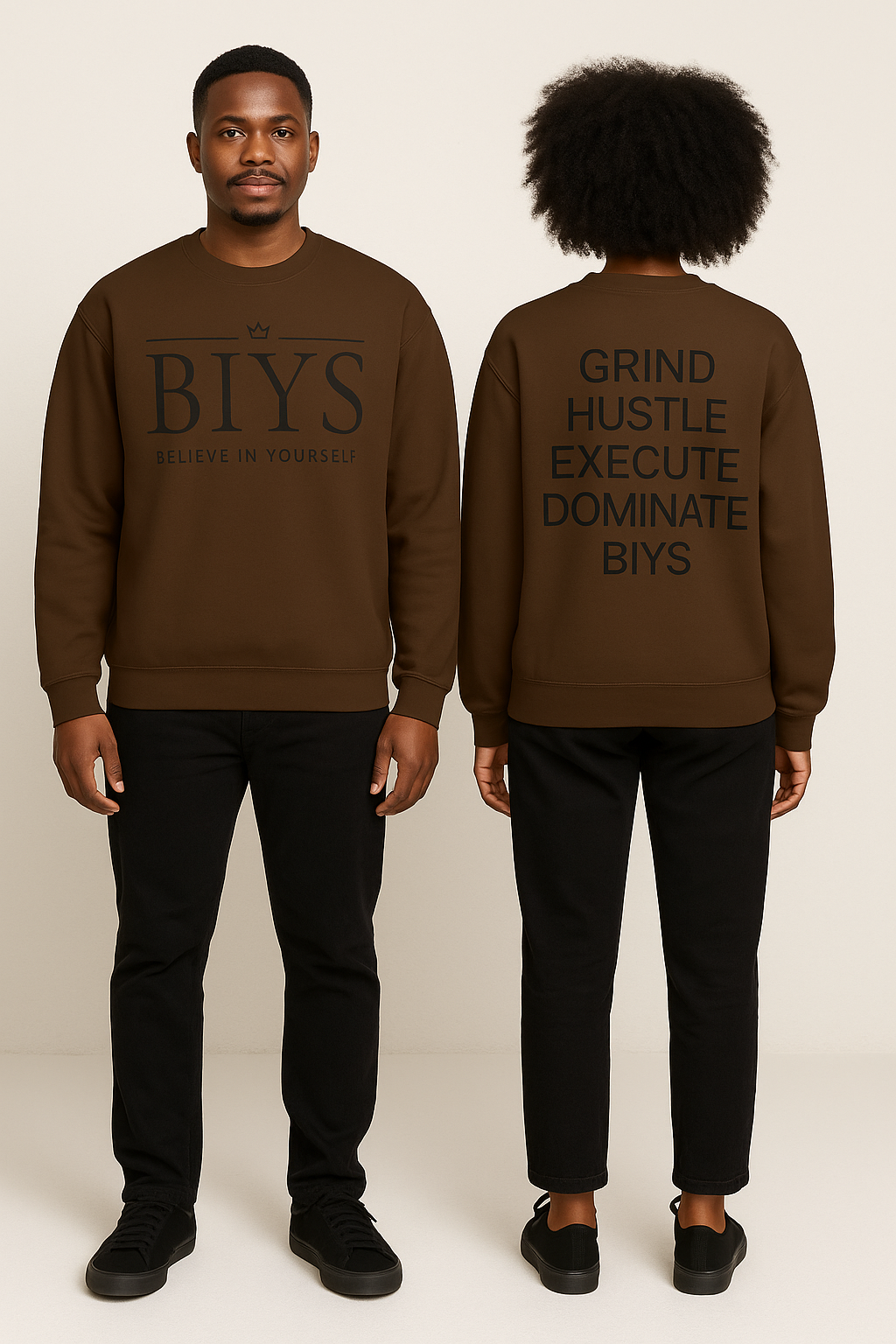 Chocolate Crewneck Motivation
