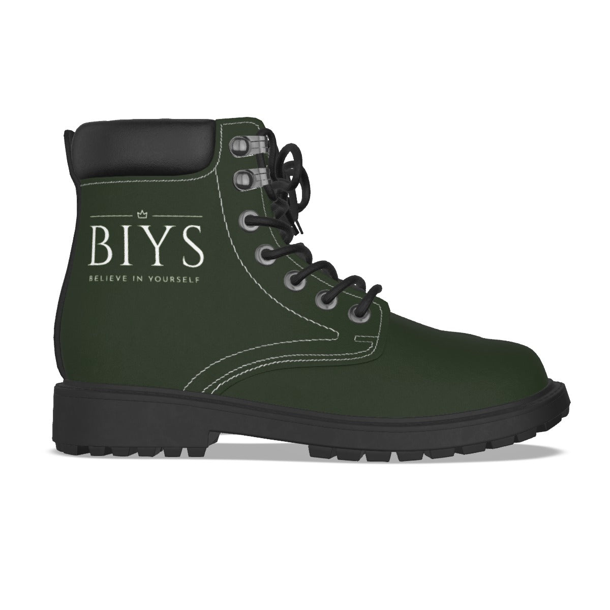 BIYS Men's Dark green Boots